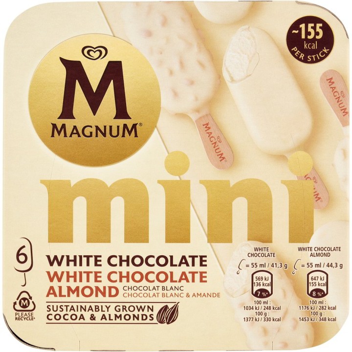 ALGIDA MAGNUM MINI WHITEALM.X6