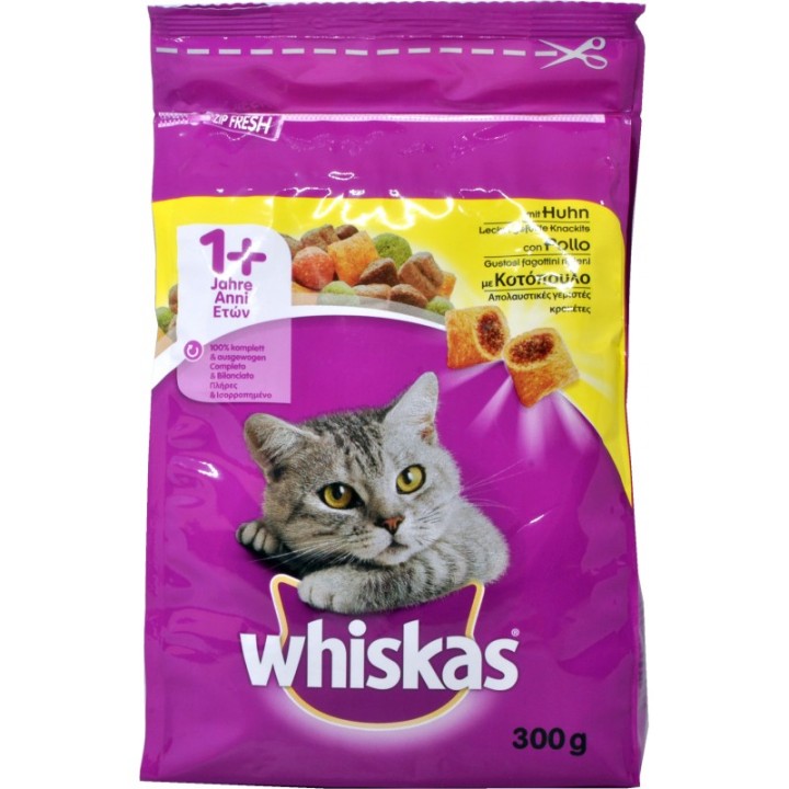WHISKAS CROC.POLLO ADULT1+G300